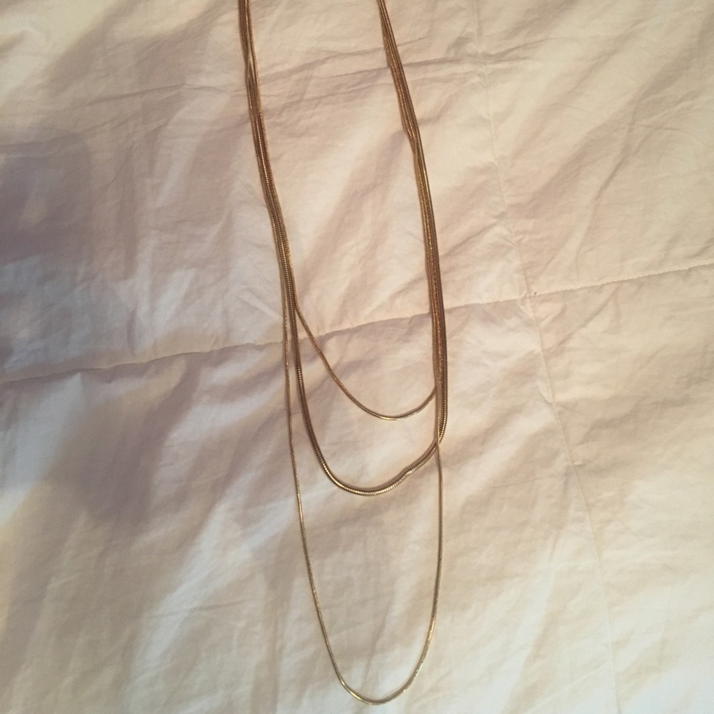 Forever 21 Three-Layer Gold Necklace